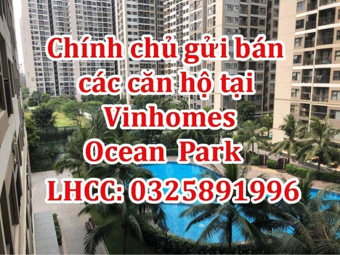 Chính chủ gửi bán các căn hộ tại Vinhomes Ocean Park