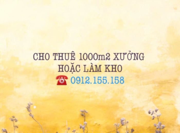 CHÍNH CHỈ CẦN CHO THUÊ 1000m2 XƯỞNG HOẶC LÀM KHO